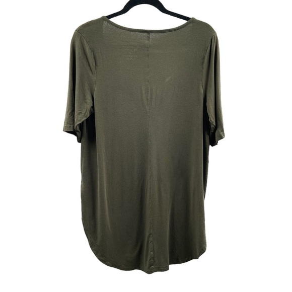Torrid Stretch Challis Tunic Top Olive Green Size 0 M/L - Picture 4 of 9